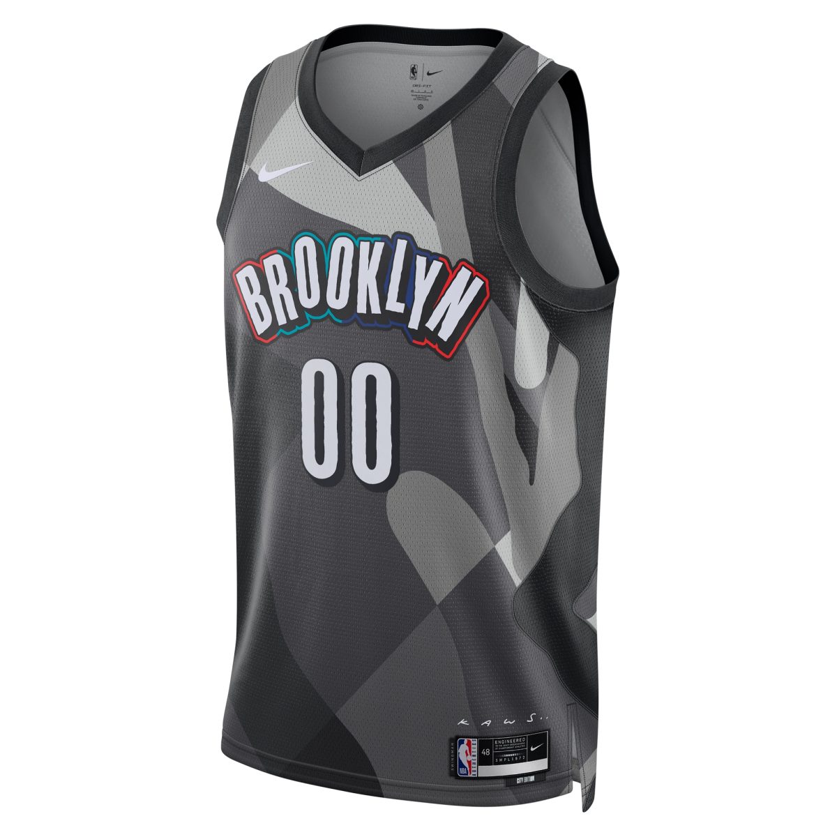Nike Brooklyn Nets Unisex Gray 2024/25 Custom Swingman Jersey – Bild 2