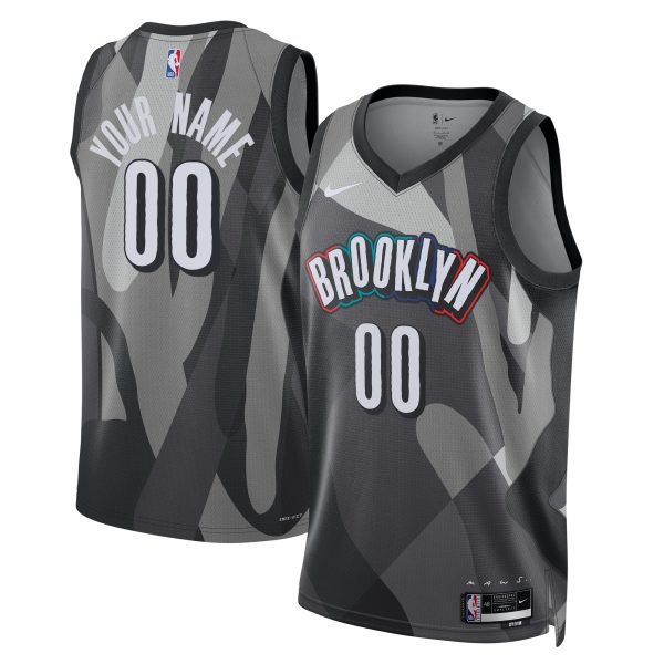 Nike Brooklyn Nets Unisex Gray 2024/25 Custom Swingman Jersey