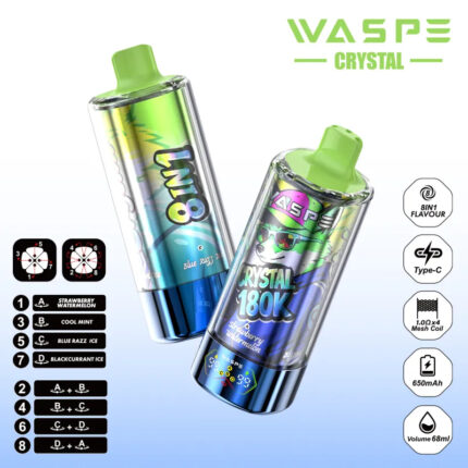 WASPE Crystal 180K | 8-in-1 - Random Mixed Flavor(fast delivery)